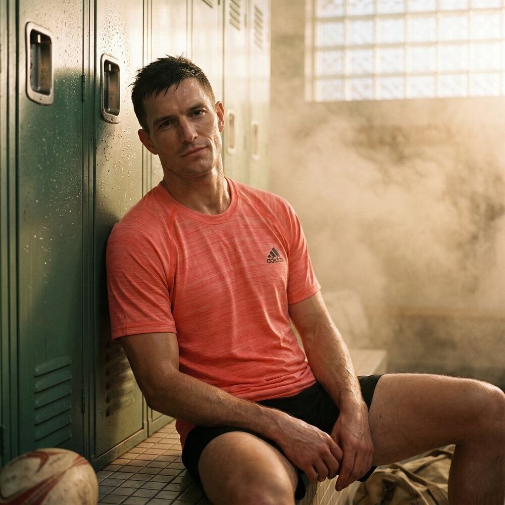 Adidas Mens Coral Ultimate Tee Medium Climalite Athletic Running Shirt Ringer